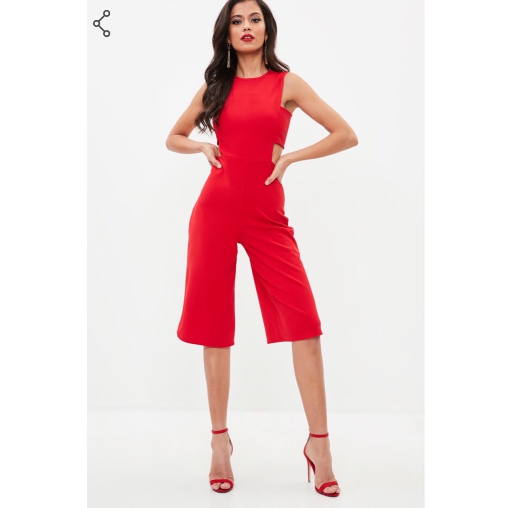 Side Tab Culotte Jumpsuit